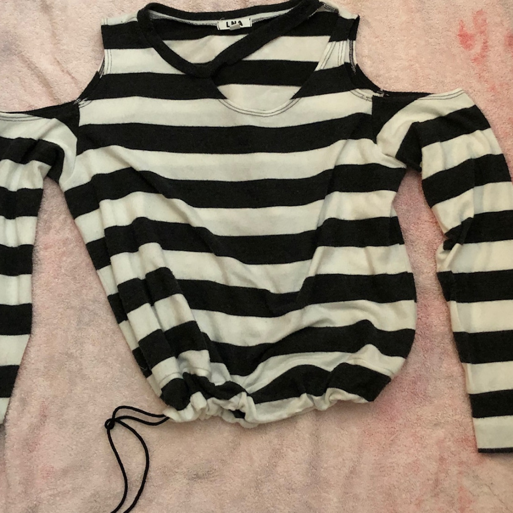 LNA Cold shoulder cotton top
